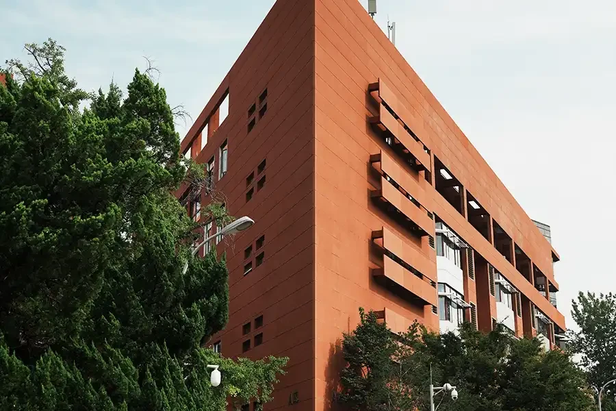Weathering Steel Facade Constructed